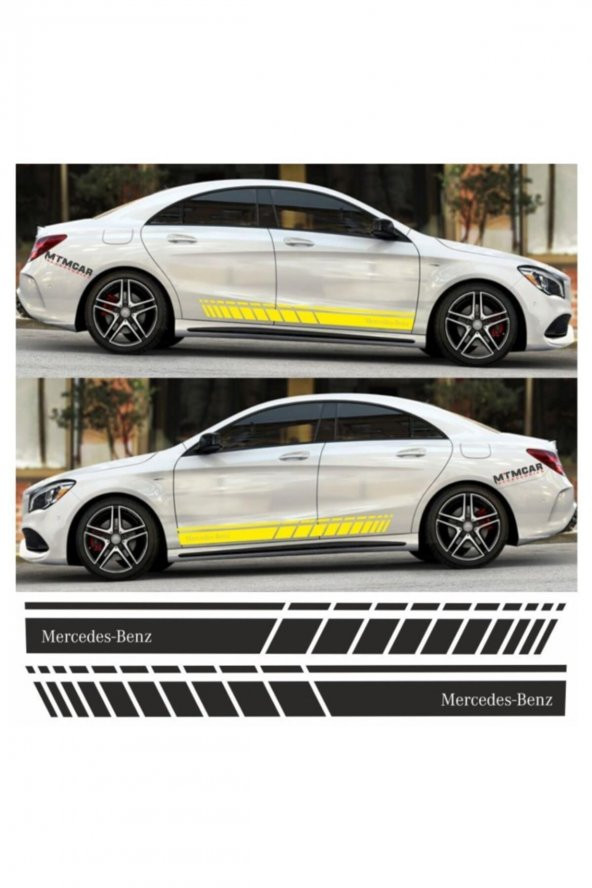 Mercedes Benz İçin Uyumlu Aksesuar Oto Yan Şerit Sticker - 2