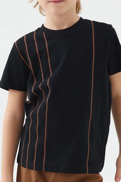 Arnetta 2509 Garson Vertical Stripes Erkek Çocuk Bermuda Takım - Resim 6