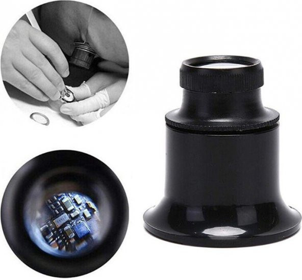 Saatçi Tamirci Kuyumcu Büyüteç 20x Büyüteç Optik Cam Lens