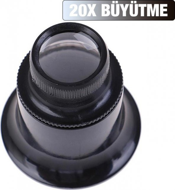Saatçi Tamirci Kuyumcu Büyüteç 20x Büyüteç Optik Cam Lens - 2