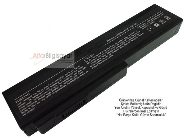 Asus N61JA-JX119R, N61JQ-160DV BATARYA GÜÇLÜ GÜVENLİ A+++ PİL