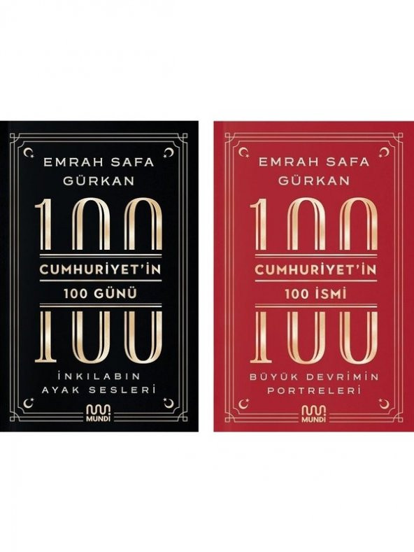 Cumhuriyetin 100 Günü - Cumhuriyetin 100 Ismi Orjinal Kitap / 2 Kitap Takım - Emrah Safa Gürkan