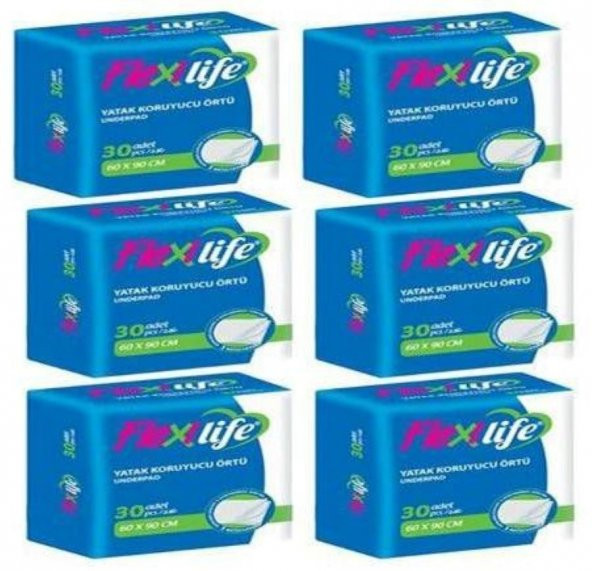 Flexilife Yatak Koruyucu Örtü 60x90 30lu 6 paket / 180 adet