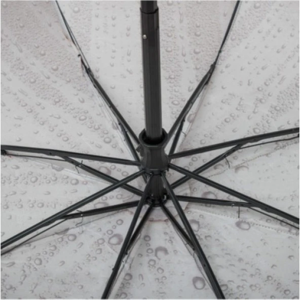 Marlux Rüzgarda Kırılmayan Yağmur Damlacıklı Renkli Kadın Şemsiye - 5