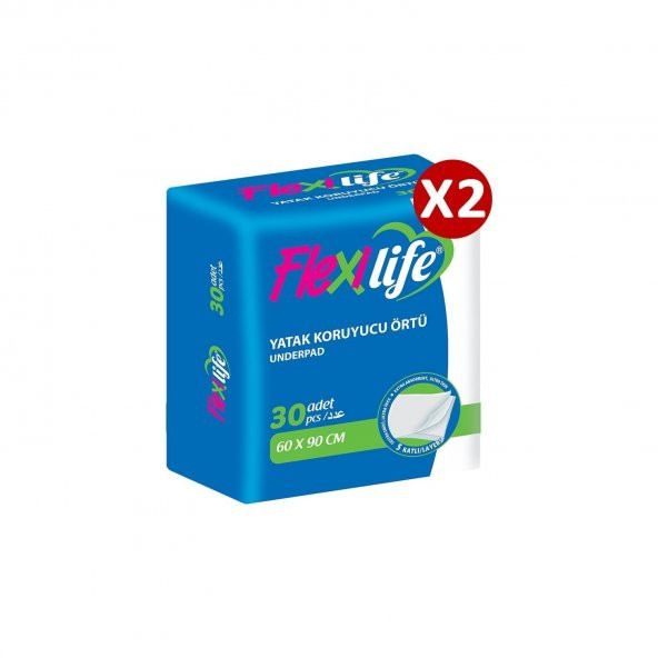 Flexilife Yatak Koruyucu Örtü 60x90 30lu 2 paket / 60 adet