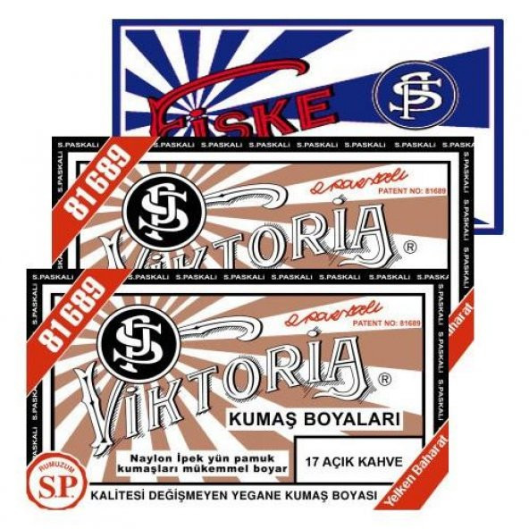 Viktoria Kumaş Boyası 17 Açık Kahve 2Pk+Fiske Sabitleme 1Pk