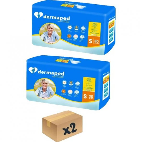 Dermaped Yetişkin Hasta Bezi Belbantlı Small Küçük Boy 30 lu 2 paket / 60 adet