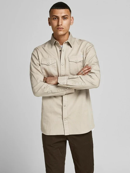 Jack Jones Sheridan Erkek Jean Gömlek 12138115 - 2