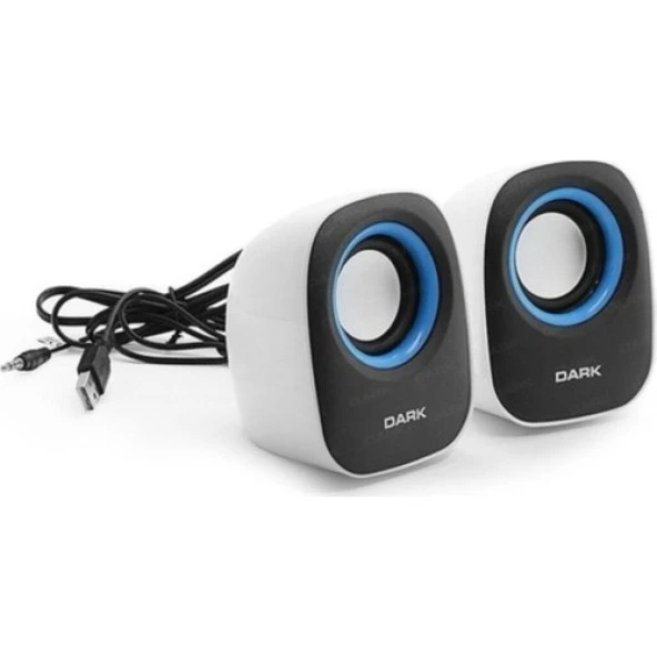 Dark DK-AC-SP100 1+1 Multimedia Usb Speaker Beyaz Hoparlör - 3