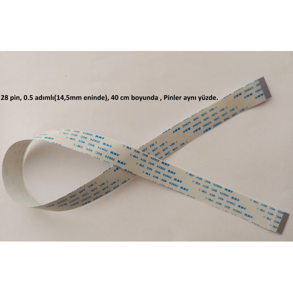 Awm 20624 80c 60v Vw-1 Flex Kablo 28 Pin 40cm 28-0.5-40a