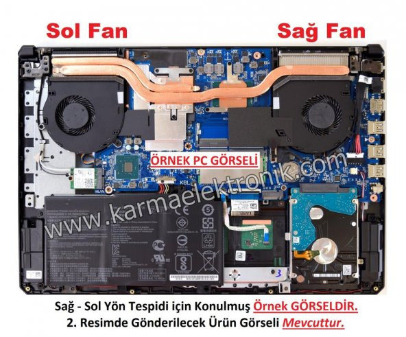 HP Omen 15-Dc0123Tx, 15-Dc0124Tx Notebook CPU Fanı - Ver.1 - Sağ Fan