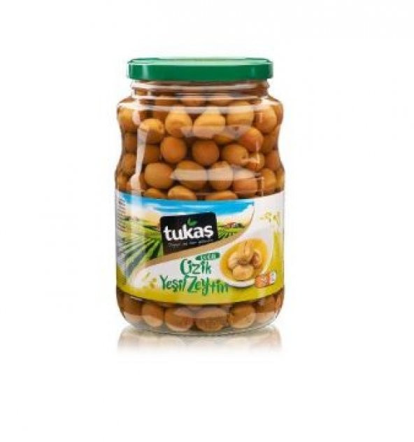 Tukaş Yeşil Çizik Zeytin 1000 Gr M Boy