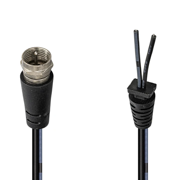 Weko 1.2 Metre F Konnektör Adaptör Kablo Yerli Üretim Uydu Konnektörü Soketli Kablo - Resim 2