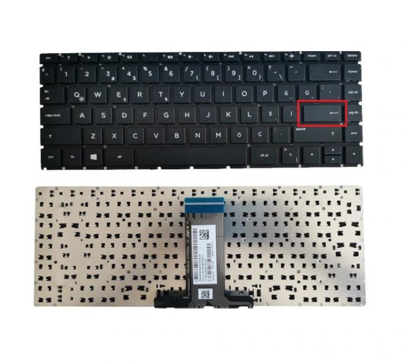 Hp Pavilion 14-CE3007Nt, 14-CE3008Nt Notebook Klavyesi Siyah TR - 2