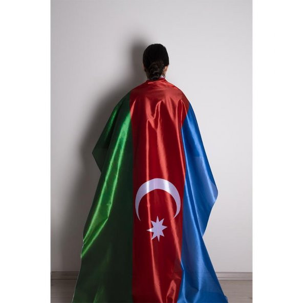 Azerbaycan Bayrağı Raşel Kumaş Dijital Baskı - 2