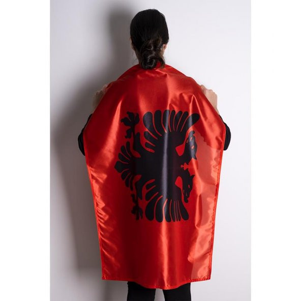 Arnavutluk Milli Gönder Bayrağı Raşel Kumaş Dijital Baskı - 2