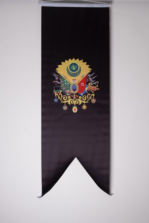 Osmanlı Tuğrası Masa Bayrağı Saten Kumaş Dijital Baskı 15x22,5 cm - 4