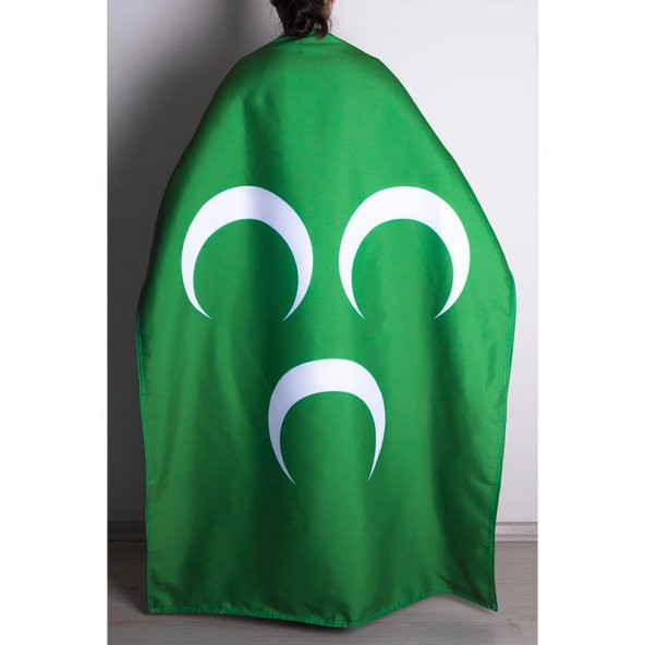 Üç Hilal Bayrağı Raşel Kumaş Dijital Baskı - 2