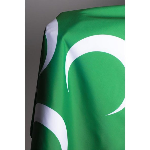 Üç Hilal Bayrağı Raşel Kumaş Dijital Baskı - 3