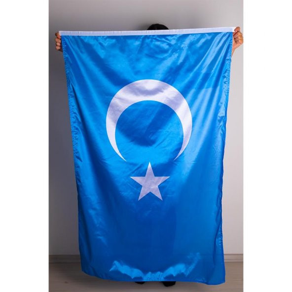 Doğu Türkistan Milli Gönder Bayrağı Raşel Kumaş Dijital Baskı