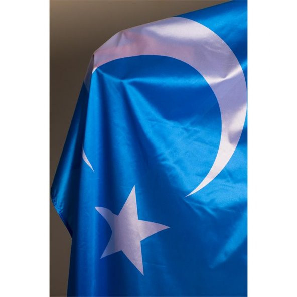 Doğu Türkistan Milli Gönder Bayrağı Raşel Kumaş Dijital Baskı - 3