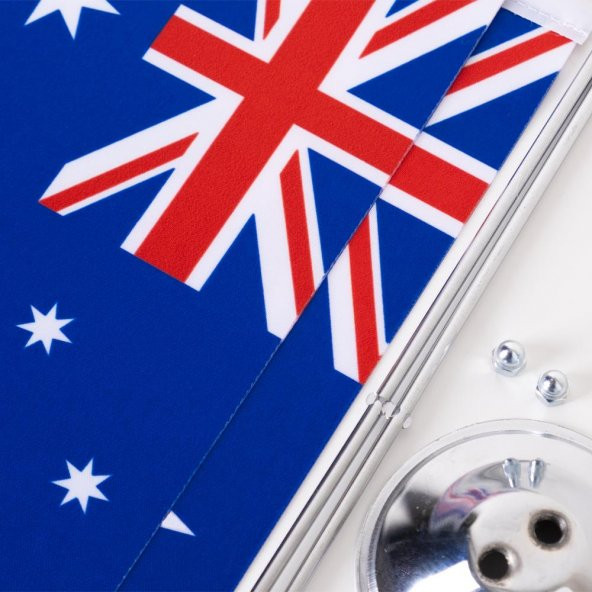 Avustralya 2li Masa Bayrağı Saten Kumaş Dijital Baskı 15x22,5 cm - 2
