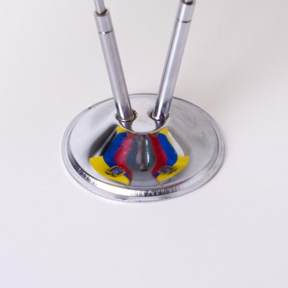 Ekvador 2li Masa Bayrağı Saten Kumaş Dijital Baskı 15x22,5 cm - 5