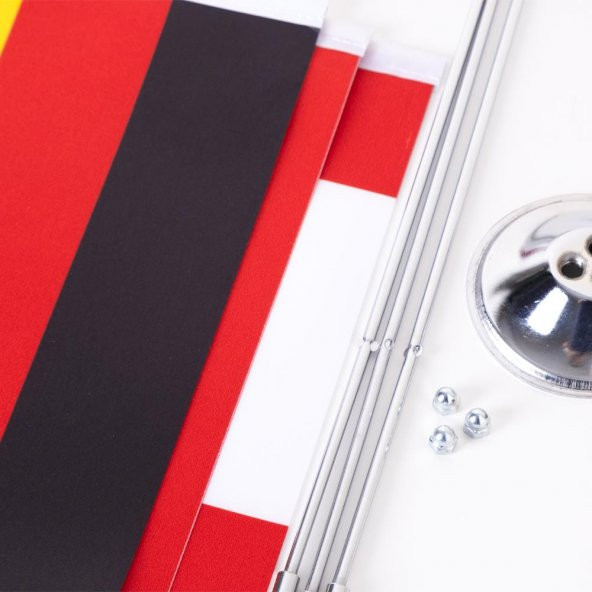 Almanya-İspanya-Kanada 3lü Masa Bayrağı Saten Kumaş Dijital Baskı 15x22,5 cm - 4