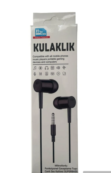 Ms PaLeon Mikrofonlu Kulak İçi Kablolu Kulaklık.