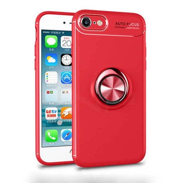 Apple iPhone SE 2022 Kılıf Zore Ravel Silikon Kılıf Kapak  Kırmızı