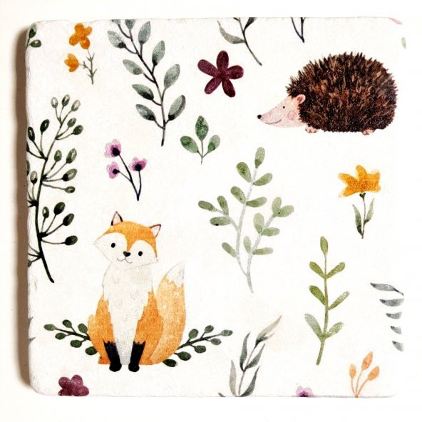 Şeker Portakalım Dekoratif Figürlü Doğal Taş Banyo Gider Kapağı Süsü Tekli 10X10 Cm