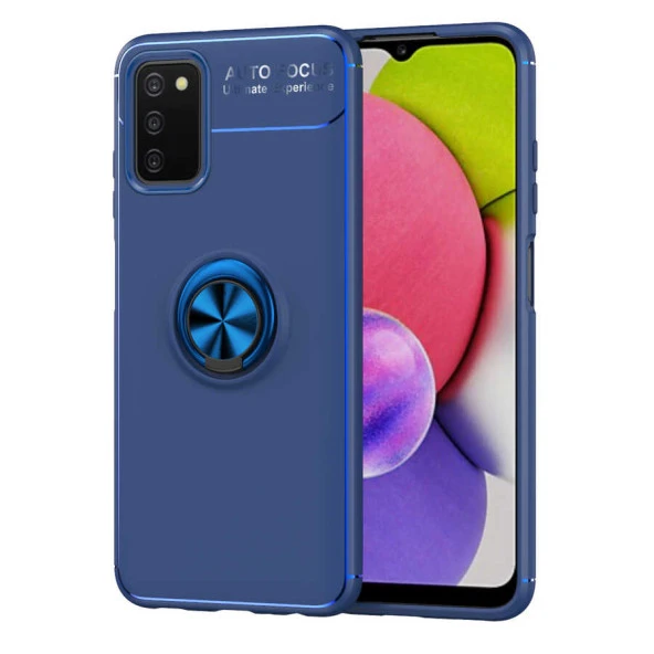 Samsung Galaxy A03S Kılıf Zore Ravel Silikon Kılıf Kapak  Mavi