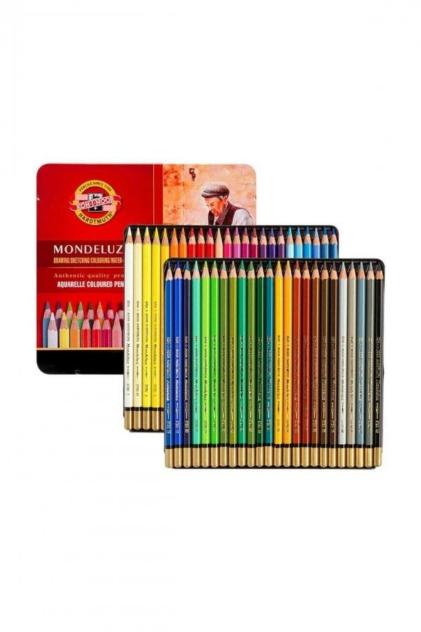 Koh-i Noor Mondeluz Aquarell Boya Kalemi 48 Renk Metal Kutu ürün görseli 1