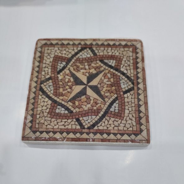 Şeker Portakalım Dekoratif Figürlü Doğal Taş Banyo Gider Kapağı Süsü Tekli 10X10 Cm