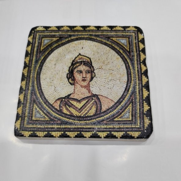 Şeker Portakalım Dekoratif Figürlü Doğal Taş Banyo Gider Kapağı Süsü Tekli 10X10 Cm