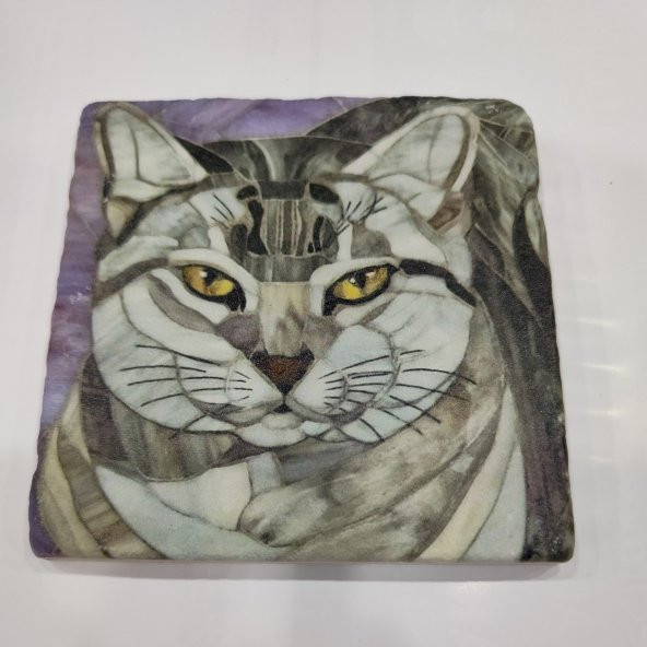 Şeker Portakalım Dekoratif Figürlü Doğal Taş Banyo Gider Kapağı Süsü Tekli 10X10 Cm