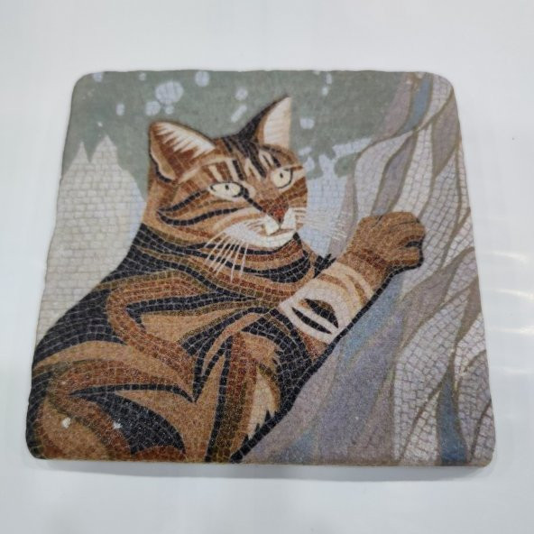 Şeker Portakalım Dekoratif Figürlü Doğal Taş Banyo Gider Kapağı Süsü Tekli 10X10 Cm