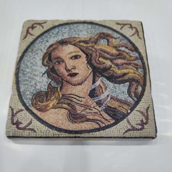 Şeker Portakalım Dekoratif Figürlü Doğal Taş Banyo Gider Kapağı Süsü Tekli 10X10 Cm