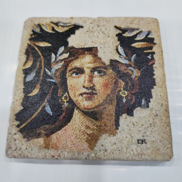 Şeker Portakalım Dekoratif Figürlü Doğal Taş Banyo Gider Kapağı Süsü Tekli 10X10 Cm