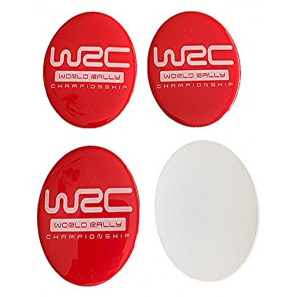 WRC WORLD RALLY LOGOLU 56 MM JANT GÖBEK STICKER - Resim 4