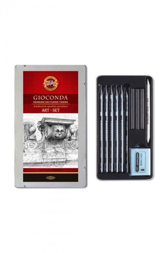 Koh-i Noor Gioconda Art Set 11 Parça Grafit Resim Seti Metal Kutu