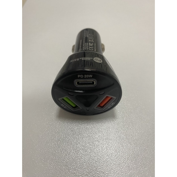 3'lü 55W Çakmaklık Power 3.0 Hızlı Araç Şarj Cihazı - 3
