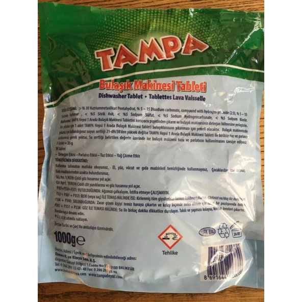 Bulaşık Makinesi Tableti 50 Adet 1000 gr - 2