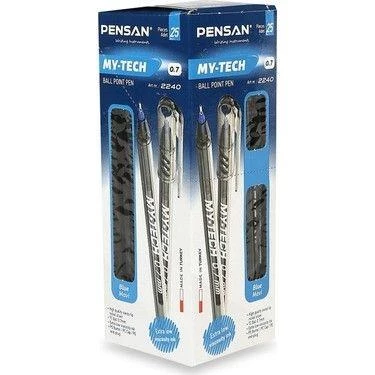 Pensan My-Tech Tükenmez Kalem İğne Uç Siyah 0.7 (25 Adet) - 4