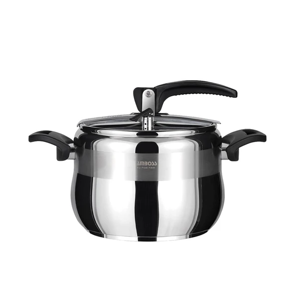 AMBER AMBER 12 LT KLASİK DÜDÜKLÜ TENCERE SİYAH - Resim 2