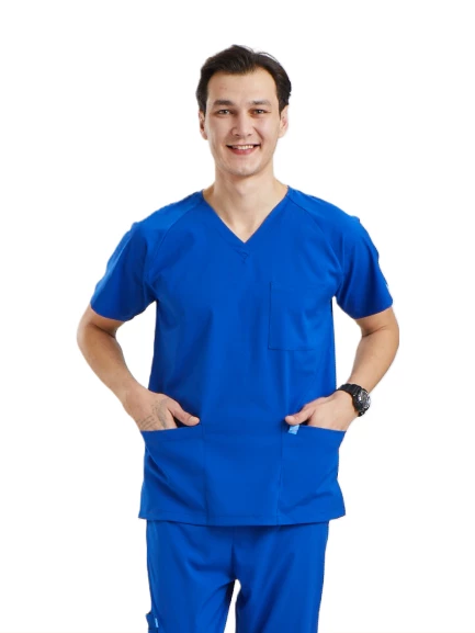 BASIC- Erkek Likralı Royal Mavi Üniforma Üst ürün görseli