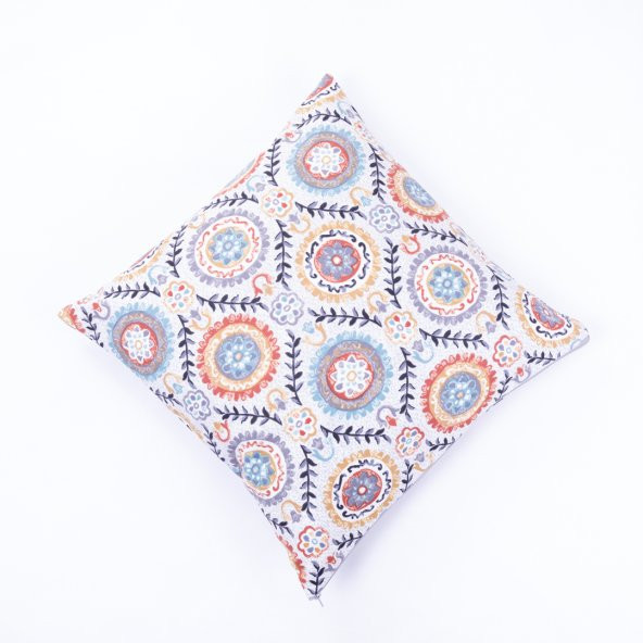Etnik Desen Fermuarlı 2li Kırlent Kılıf Seti, 45x45 cm  2 adet