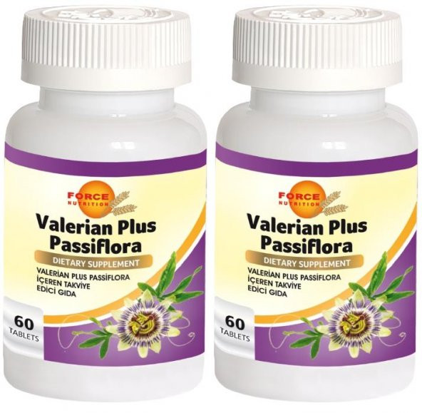Force Nutrition Valerian Plus Passiflora 2x60 Tablet Kedi Otu Kökü