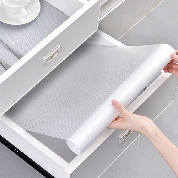 Emr kaydırmaz raf örtüsü - dolap içi kaydırmaz raflık 45cm.X3mt.