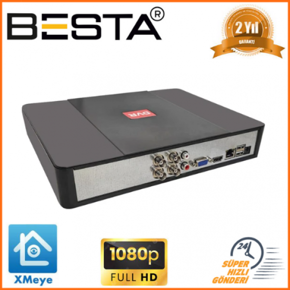 Besta 4 Kanal 1080p Tek Sesli Hibrit DVR Kayıt Cihazı KD-204